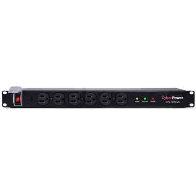 CyberPower CPS1215RMS Rackmount surge protector, 15-Amp, 1800 Joules, 12 NEMA 5-15R outlets